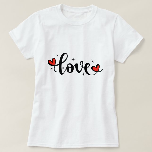 Kärlek T-Shirt for Girls - Perfekt Valentin (Design framsida)