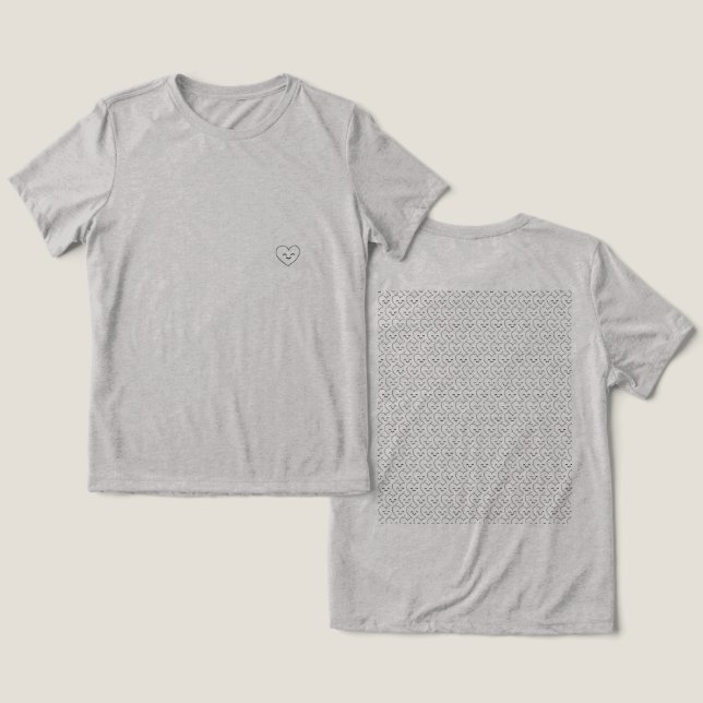 Kärlek T-tröjor T Shirt (Design fram och bak)