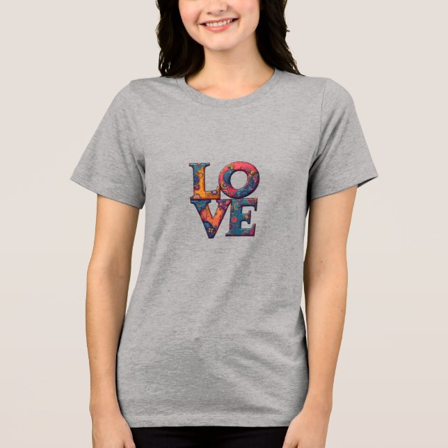 Kärlek T-tröjor T Shirt (Framsida)