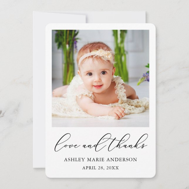 Kärlek tack Baby Kort (Framsida)