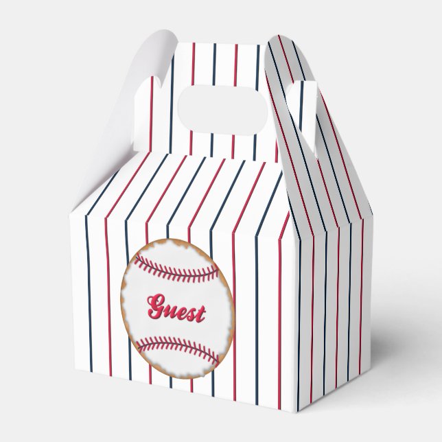 Kärlek-tack Baseball Cookie R-GABLE FAVOR BOX Presentaskar (Framsidan Sidan)
