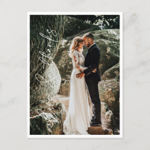 Kärlek Tack Elegant bröllop Photo Tack Vykort