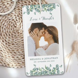 Kärlek & tack Eucalyptus Greenery Photo Bröllop