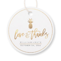 Kärlek + Tack, Faux Guld Pineapples