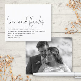 Kärlek tack för budgetskript, Photo Bröllop Tack