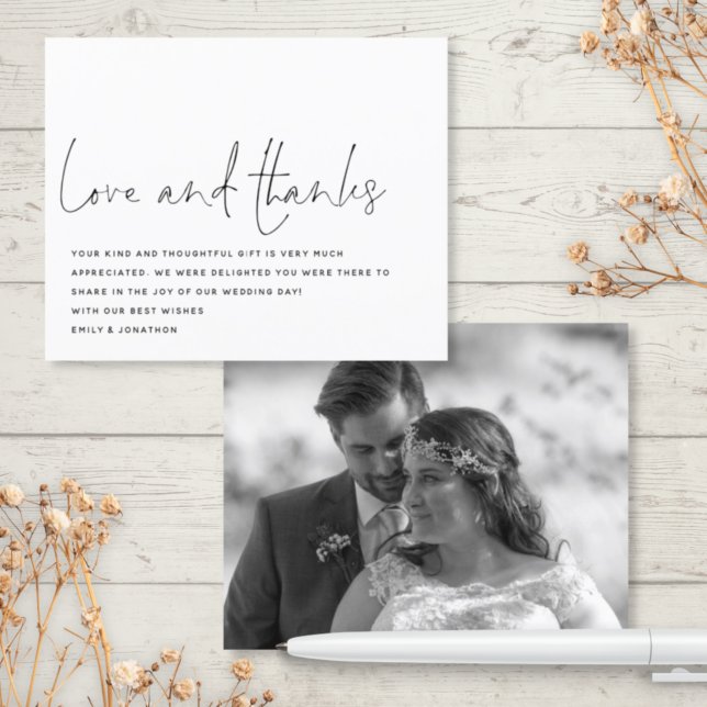 Kärlek tack för budgetskript, Photo Bröllop Tack (Skapare uppladdad)