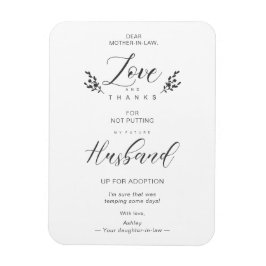 Kärlek & tack Funny Mor-in-lawQuote Handwrite Magnet