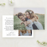Kärlek & Tack Modern Calligraphy Photo Bröllop<br><div class="desc">Tack gästerna för att de är en del av din speciella dag med ett vackert Kärlek & Tack, Modern Calligraphy Photo Bröllop, tack. Det här fantastiska kortet har en elegant, ett modernt kalligrafteckensnitt och två söta foton, ett utfall av fullt. Dessutom gör kortets baksida att du kan ett annat speciellt...</div>
