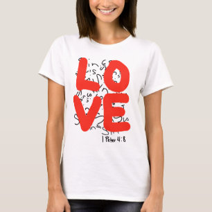 Kärlek täcker en mängd synd t shirt