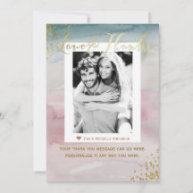 Kärlek & Tacksamhet Glamör Vattenfärg Guld Tack Fo