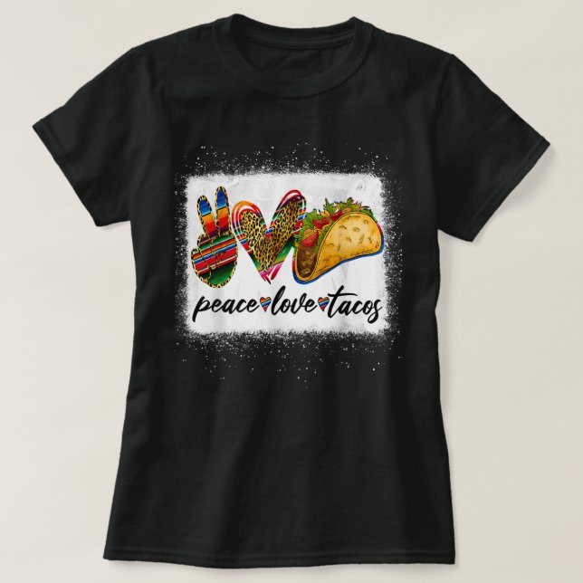 Kärlek Tacos Cute Taco Tacho Tisdag Mexikanska mat T Shirt (Design framsida)
