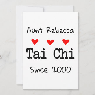 Kärlek Tai Chi Funny Quote med Red Hearts Tack Kort