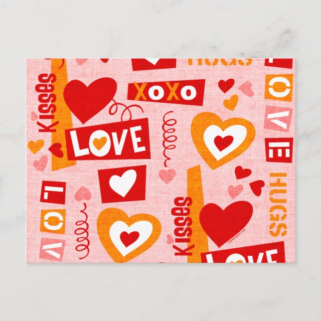 Kärlek Talk Valentine vykort (Framsida)