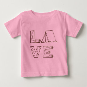 Kärlek Tält Camping T-shirt