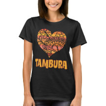 Kärlek Tambura Orange Mandala Heart Indian Music