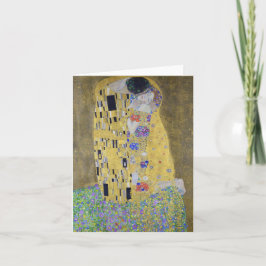 Kärlek Tapestry: A Kiss i Guld av Klimt Valentine Anteckningskort
