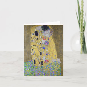 Kärlek Tapestry: A Kiss i Guld av Klimt Valentine Anteckningskort