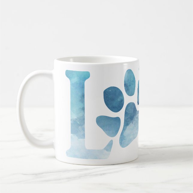 Kärlek Tass Blue Kaffemugg (Vänster)