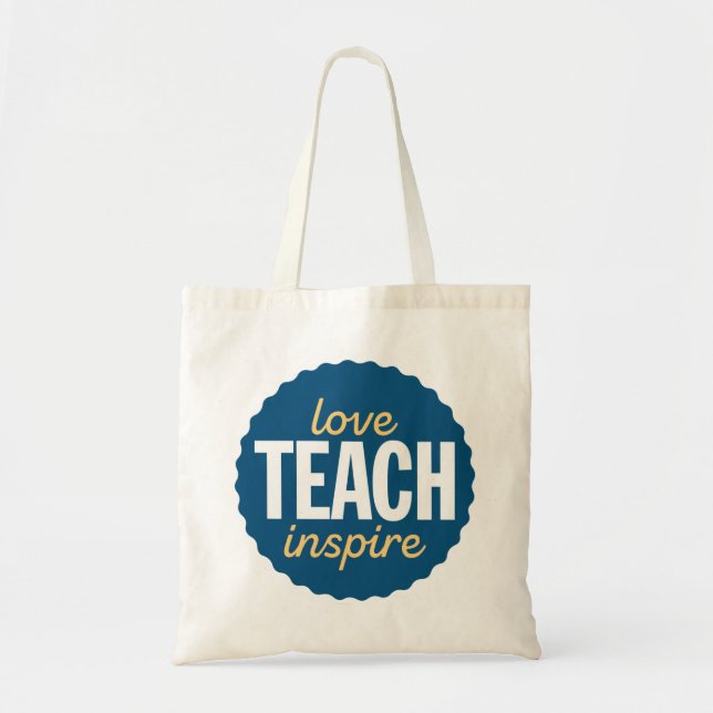 Kärlek Teach Inspire. Tygkasse (Framsidan)