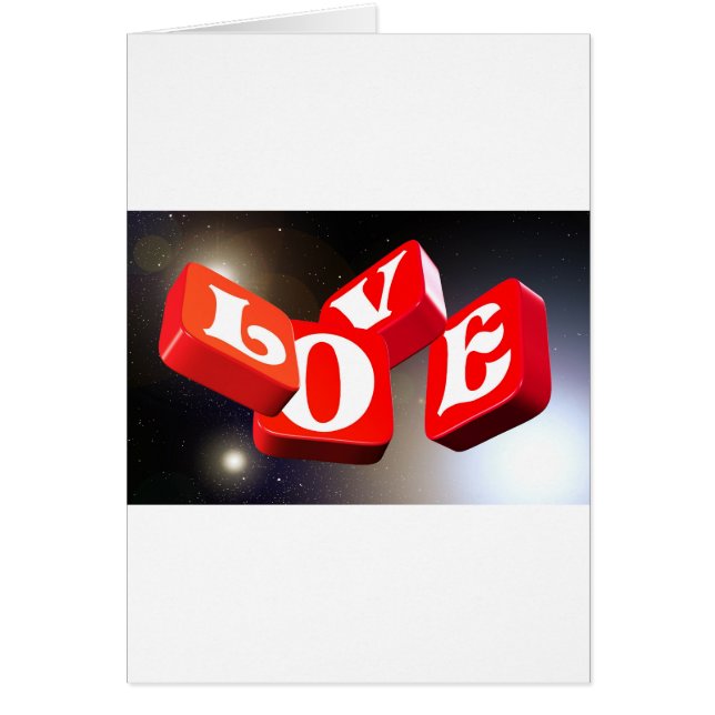 Kärlek-tecken Hälsningskort (Framsidan)
