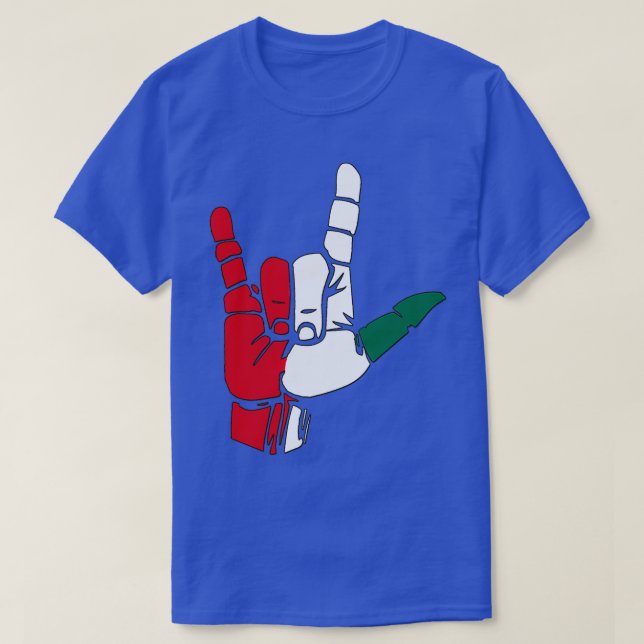 Kärlek-tecken med Mexikos Flagga T Shirt (Design framsida)