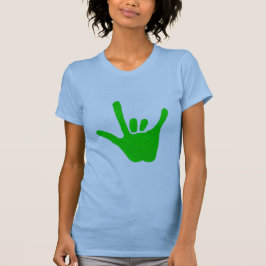 Kärlek, teckenspråk i grönt, skjortor t-shirt