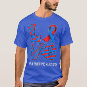 Kärlek Tecknad Support Noonan Syndrome Awareness T Shirt