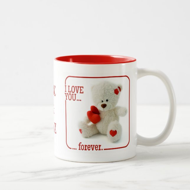 Kärlek Teddy Valentine anpassningsbar mugg (Höger)