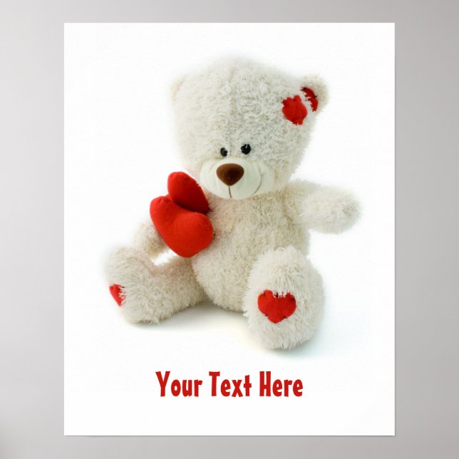 Kärlek Teddy Valentine anpassningsbar poster (Framsidan)