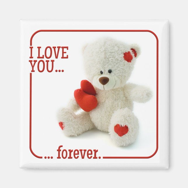 Kärlek Teddy Valentine magnet (Framsidan)