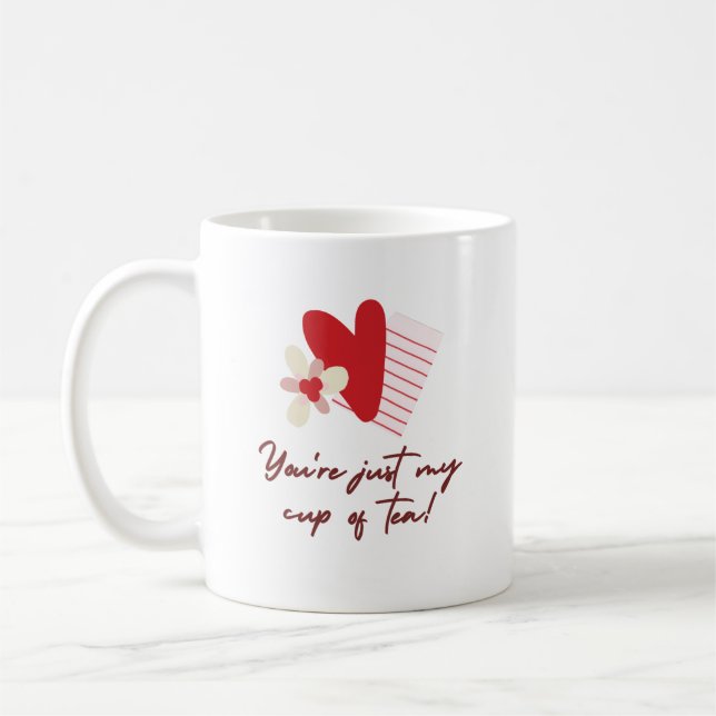 Kärlek temadesign kaffemugg (Vänster)