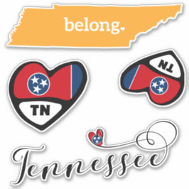 Kärlek Tennessee, 3 design, Die Clickers Klistermärken