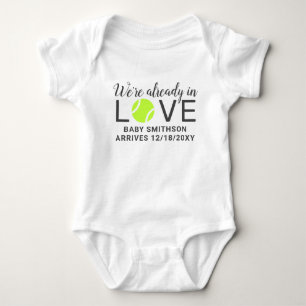 Kärlek Tennis Baby Gravid Announcement T Shirt