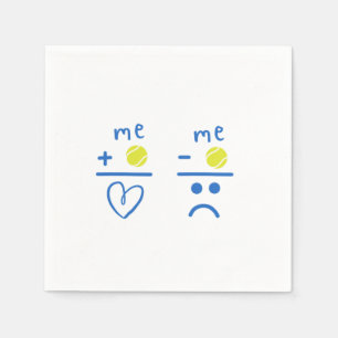 Kärlek Tennis Boll Racquet Court Match Player Gift Pappersservett