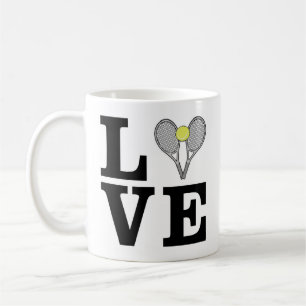 Kärlek Tennis Kaffemugg