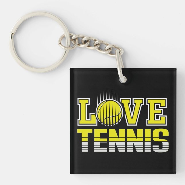 Kärlek Tennis Keychain (Framsidan)