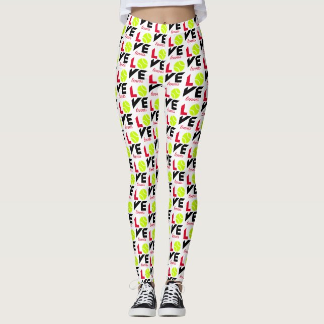 Kärlek tennis leggings (Framsida)