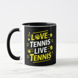 Kärlek Tennis live tennis, sport mugg