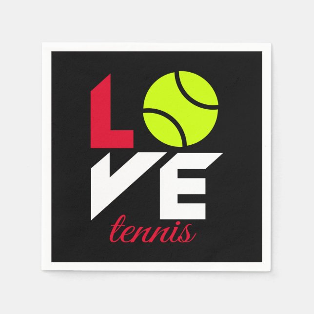 Kärlek tennis pappersservett (Framsidan)