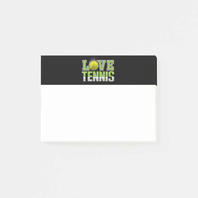 Kärlek Tennis Post-it Notes Block (Framsida)