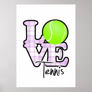 Kärlek Tennis Poster