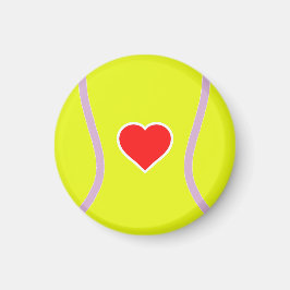 Kärlek tennis - Sport boll med hjärta Magnet