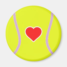 Kärlek tennis - Sport boll med hjärta Magnet