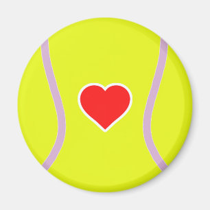 Kärlek tennis - Sport boll med hjärta Magnet