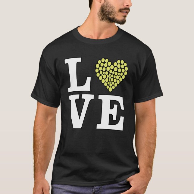 Kärlek Tennis T Shirt (Framsida)