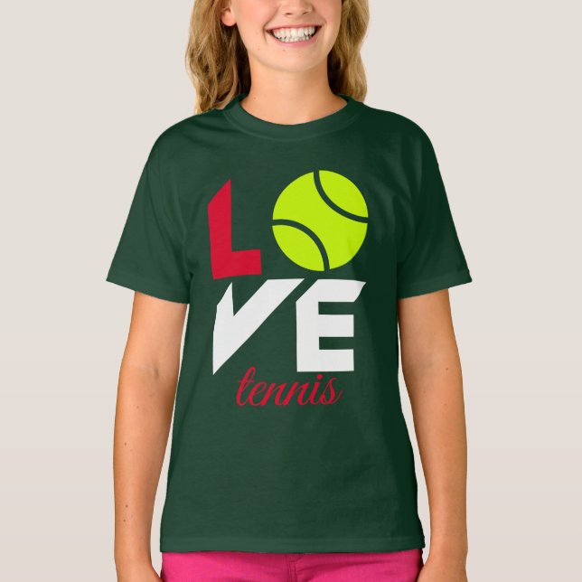 Kärlek tennis t shirt (Framsida)