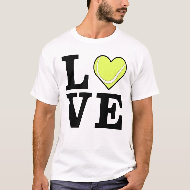 Kärlek Tennis T Shirt (Framsida)