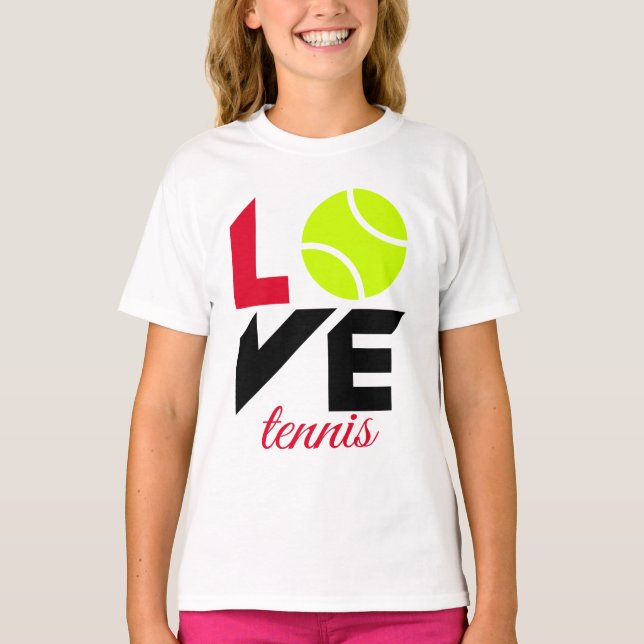 Kärlek tennis t shirt (Framsida)