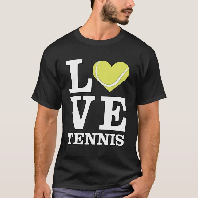 Kärlek Tennis T Shirt (Framsida)