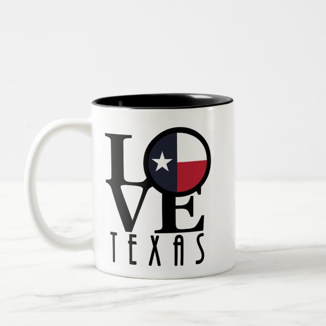 KÄRLEK Texas 11oz Två-Tonad Mugg (Vänster)